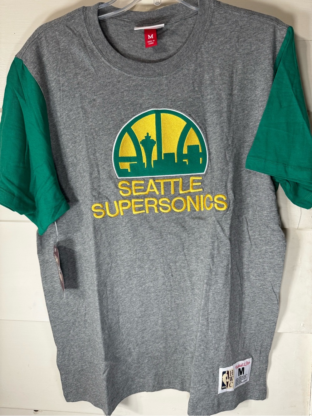 Seattle Supersonics Gray & Green mens Tee - M